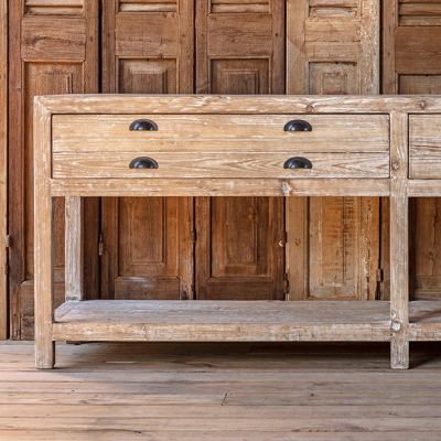Old Pine 2 Drawer Console Table