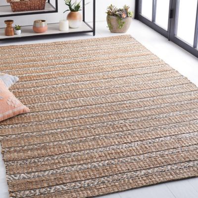 Olive and Natural Woven Area Rug