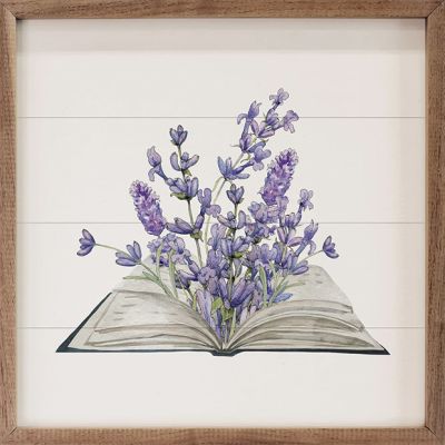 Open Book Lilac Framed Wall Art