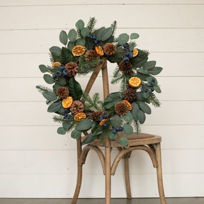 Orange Slice and Pine Decorative Wreath