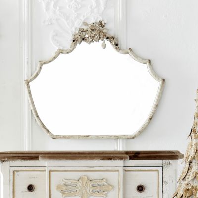 Ornate Crown Framed Wall Mirror