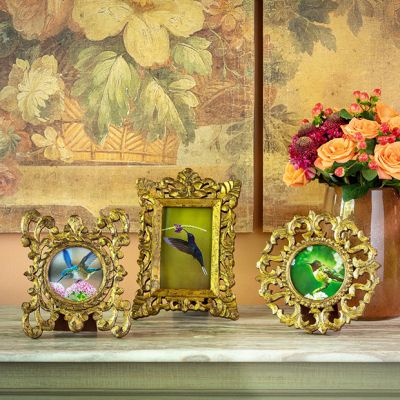 Ornate Elegance Carved Wood Photo Frame