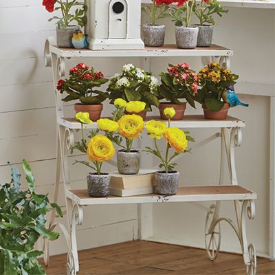 Ornate Farmhouse Tiered Plant Stand