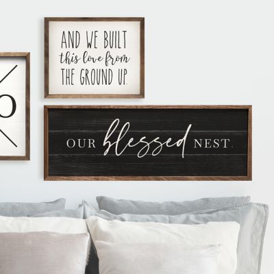 Our Blessed Nest Black Framed Sign