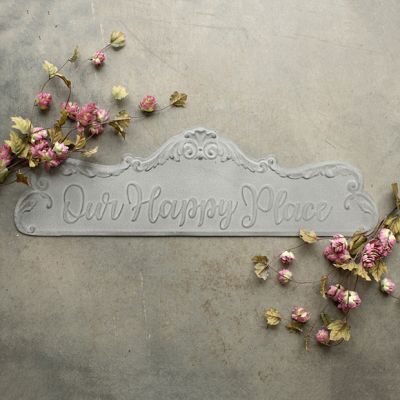 Our Happy Place Ornate Wall Plaque