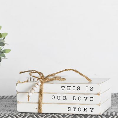 Our Love Story Decorative Book Stack