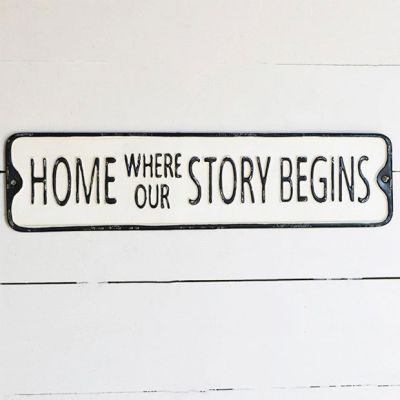 Our Story Metal Sign