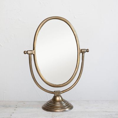 Oval Vanity Mirror On Swivel Stand