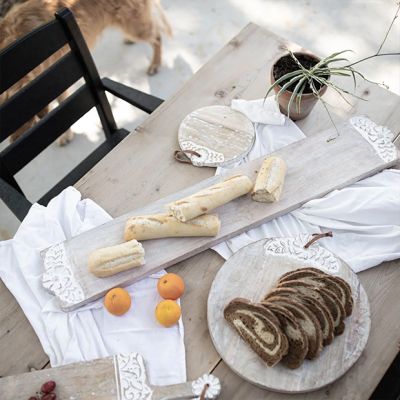 Oversized Carved Mango Wood Bread Board