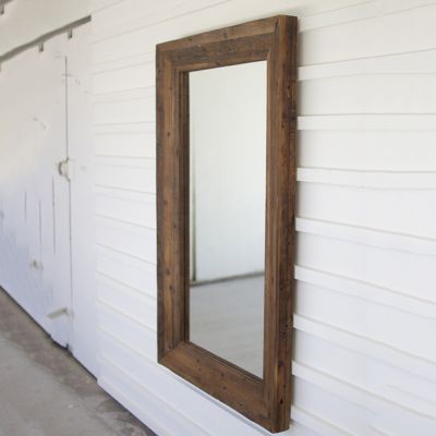 Oversized Rectangle Rustic Wall Mirror