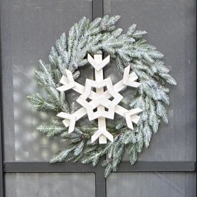 Oversized Wooden Snowflake Ornament