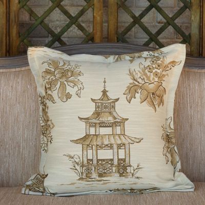 Pagoda Pattern Accent Pillow