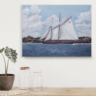 Painted Sailboat Canvas Wall Decor