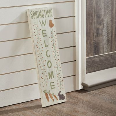 Painted Springtime Welcome Sign