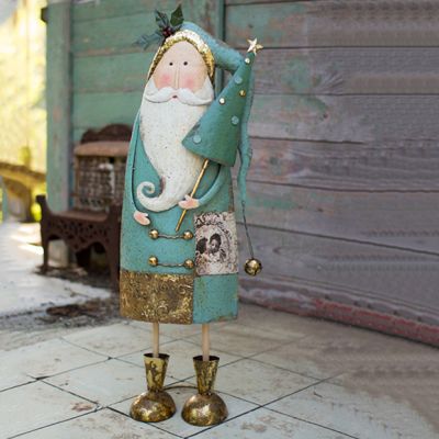 Painted Standing Santa Figurine