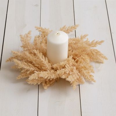 Pampas Plume Candle Ring Set of 3