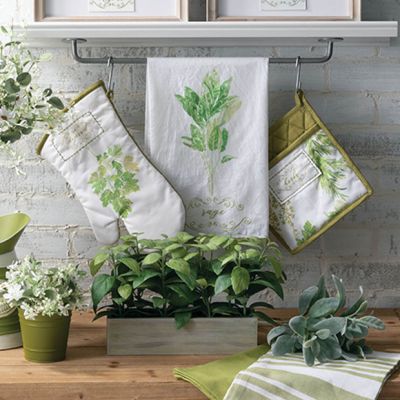 Parsley and Herbs Printed Pot Holder Set of 2