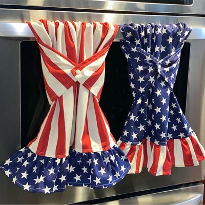 Patriotic Flag Kitchen Towel Set of 2