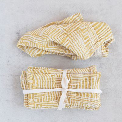 Patterned Cloth Napkins Set of 4