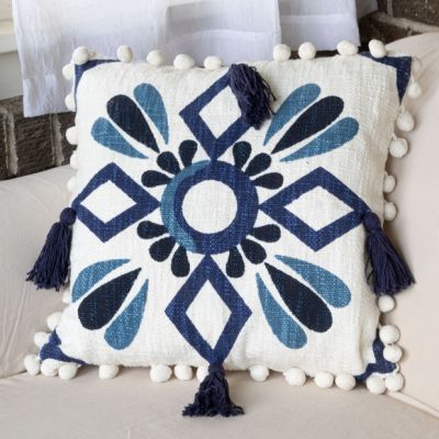 Patterned Cotton Slub Accent Pillow