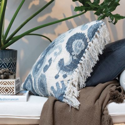 Patterned Stonewash Accent Pillow