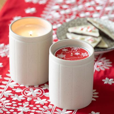Peppermint Bark Scented Crock Candle