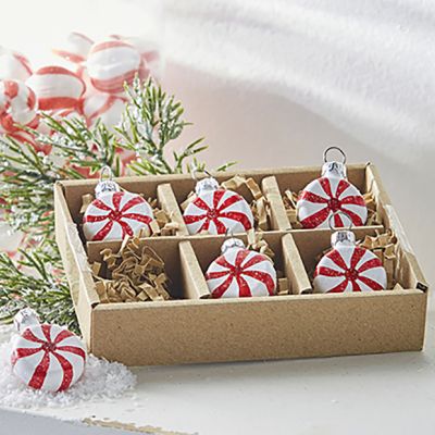Peppermint Candy Ornament Set of 6
