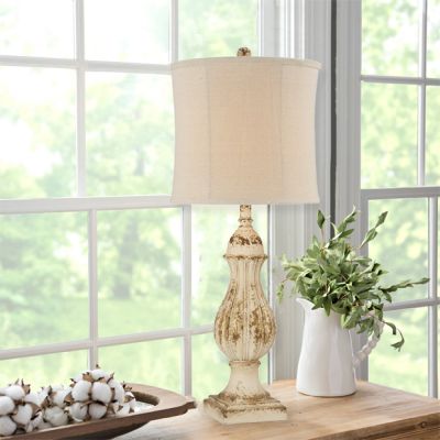 Perfectly Distressed Farmhouse Table Lamp Set of 2