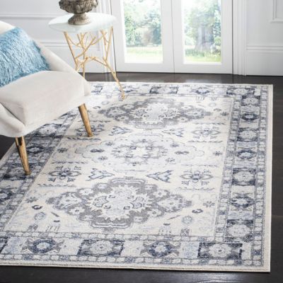Perfectly Patterned Blue/Creme Area Rug