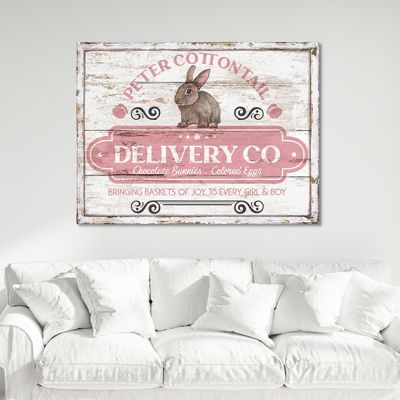 Peter Cottontail Delivery Co Canvas Wall Art