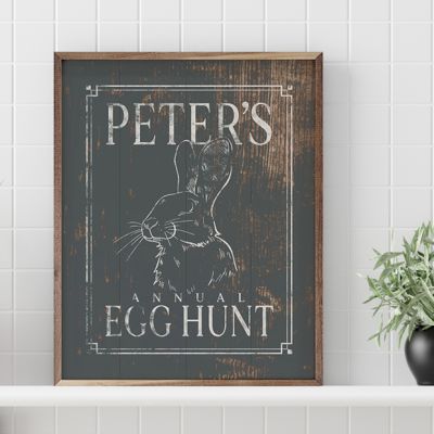 Peter's Annual Egg Hunt Blue Wall Art