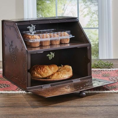 Pine Branch Metal Bread Box