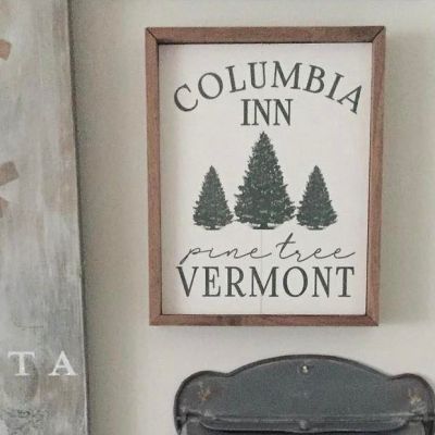 Pine Tree Vermont Wall Sign