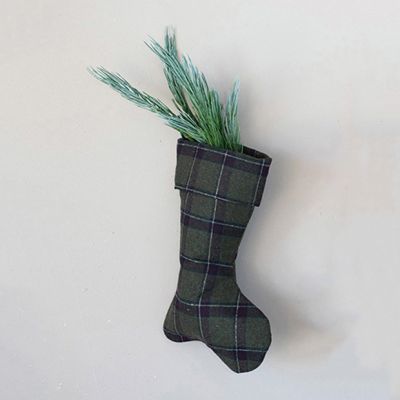 Plaid Pattern Christmas Stocking