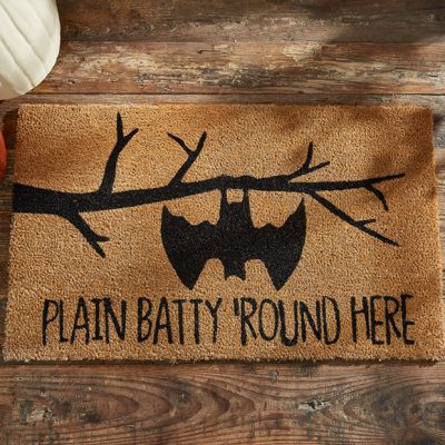 Plain Batty Halloween Doormat