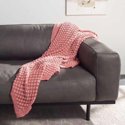 Playful Puffy Knit Throw Blanket