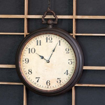 Pocket Watch Wall Clock With Chain