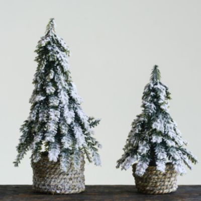 Potted Snowy Christmas Tree 8 Inches