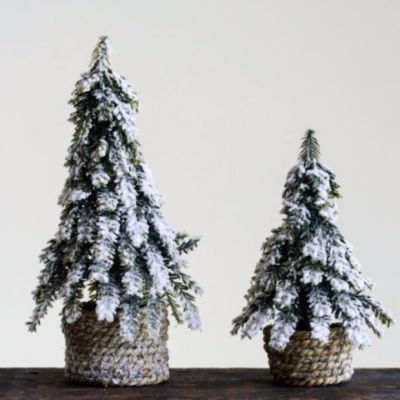 Potted Snowy Christmas Tree