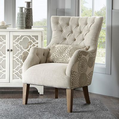 Pretty Pattern Accent Chair With Pillow