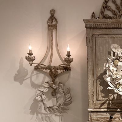 Provincial 2 Bulb Electric Wall Sconce