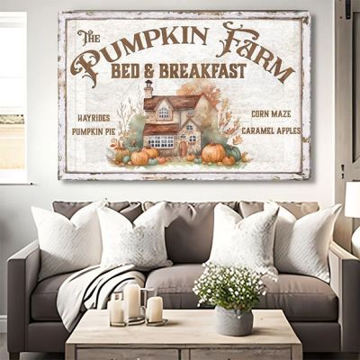 Pumpkin Farm Bed and Breakfast Canvas Wall Art