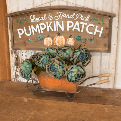 Pumpkin Patch Arched Wood Wall Sign