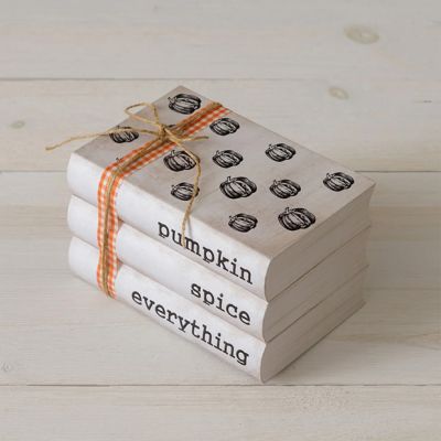 Pumpkin Spice Everything Stamped Book Stack