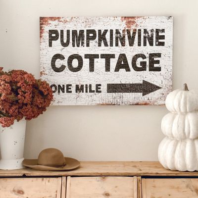 Pumpkin Vine Cottage Canvas Wall Art
