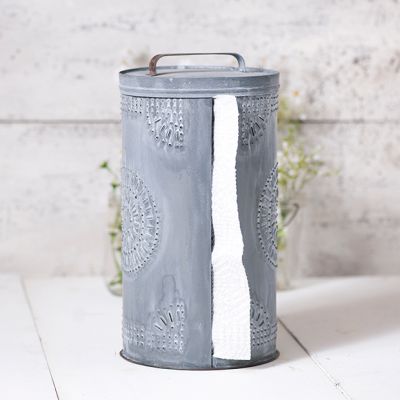 Punched Tin Farmhouse Paper Towel Holder
