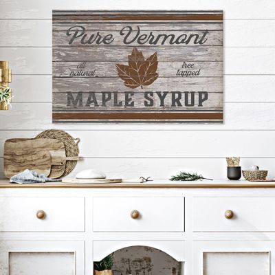 Pure Vermont Maple Syrup Canvas Wall Art