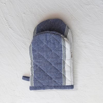 Quilted Striped Oven Mitt