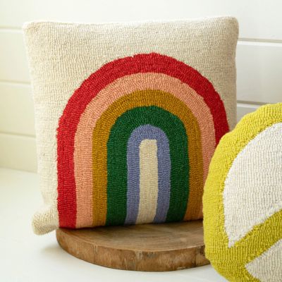 Radiant Rainbow Accent Pillow