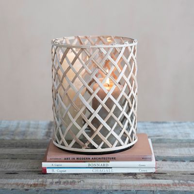 Rattan Wrapped Recycled Glass Vase